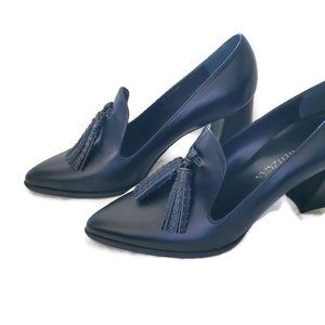 Stuart Weitzman Black Leather Tassel Shoes